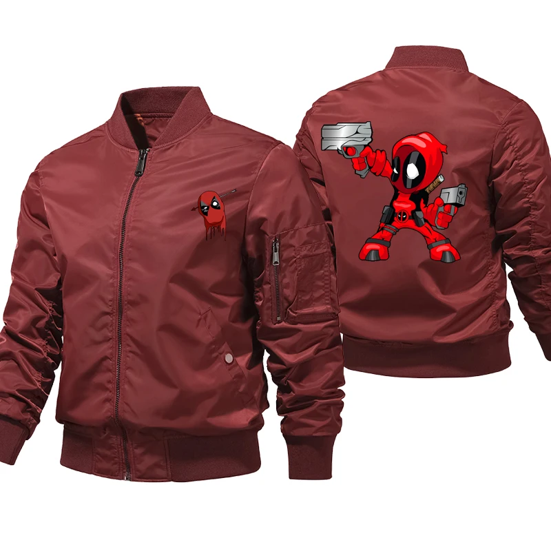 Куртка мужская летная в стиле милитари пилот Дэдпул Бомбер Боевая куртка Фурия