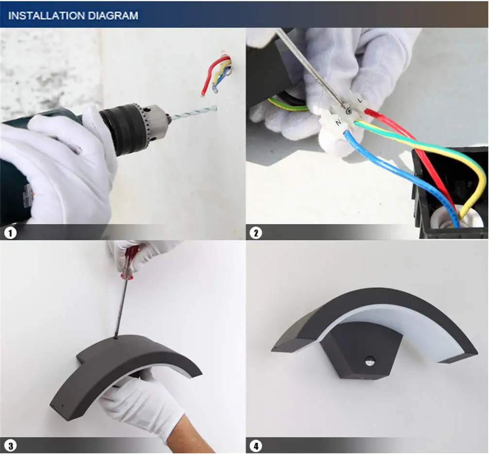 

Waterproof Outdoor LED Wall Light Porch Lights 85-265V Motion Sensor Sconce Lamp Fixture Decor Landscape Lamp Outdoor Lighting