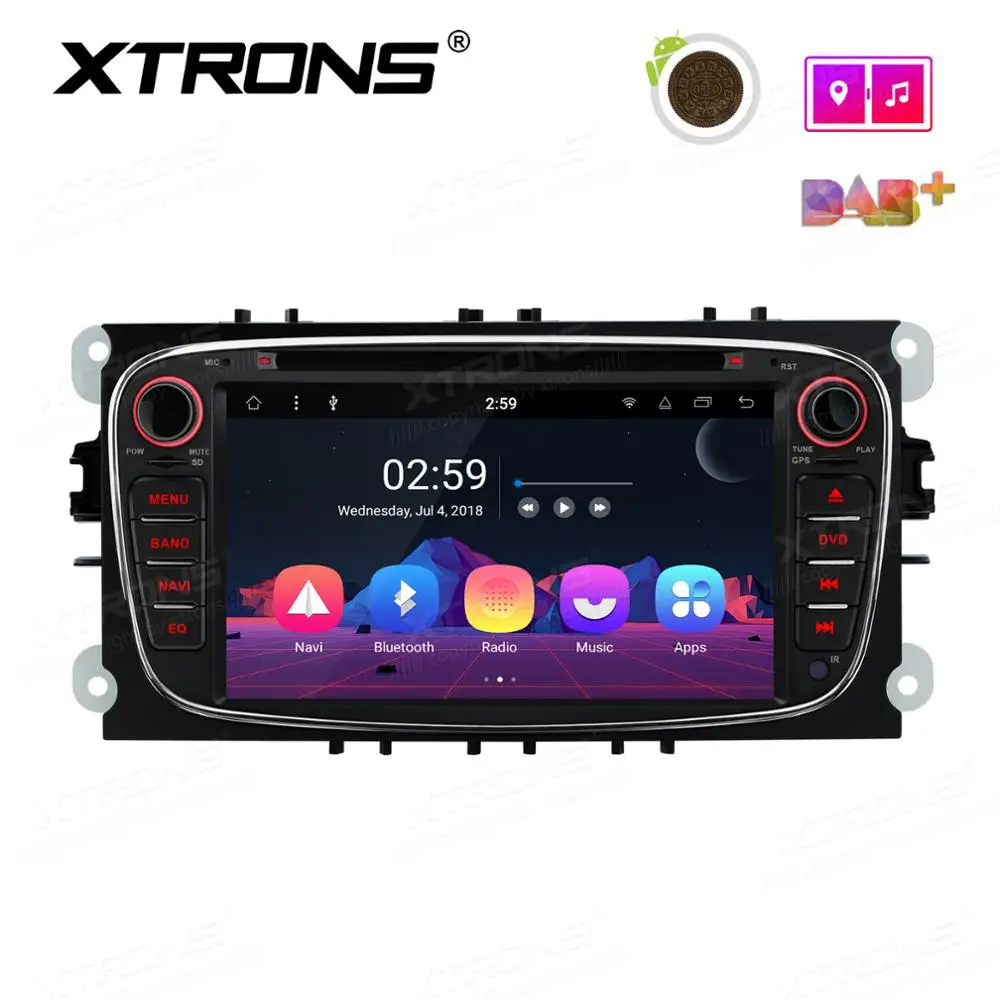 XTRONS 7 &quotAndroid 8 1 Восьмиядерный автомобильный dvd плеер радио gps USB стерео OBD для Ford Focus