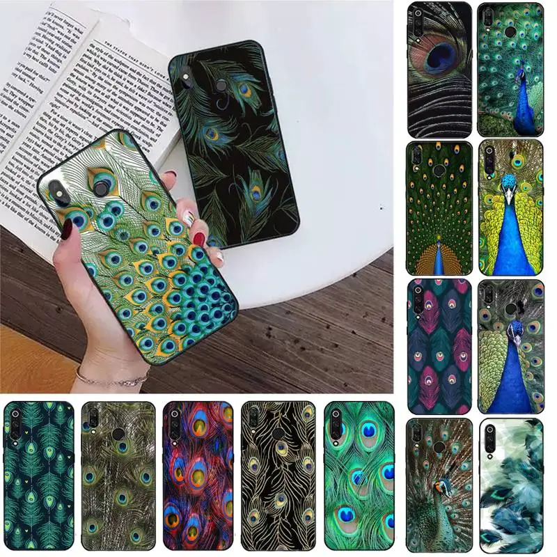 

YNDFCNB Peacock Feather Phone Case For Redmi K20 4X GO for Redmi 6pro 7 7A 6 6A 8 5plus note 9 pro Capa