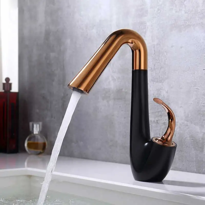 

Творческий кран для горячей и холодной раковины краска умывальник для ванной комнаты на весь медный кран