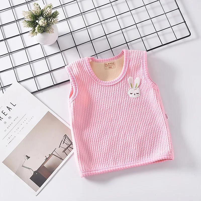 Зимний детский меховой жилет флисовый для маленьких мальчиков и девочек куртка