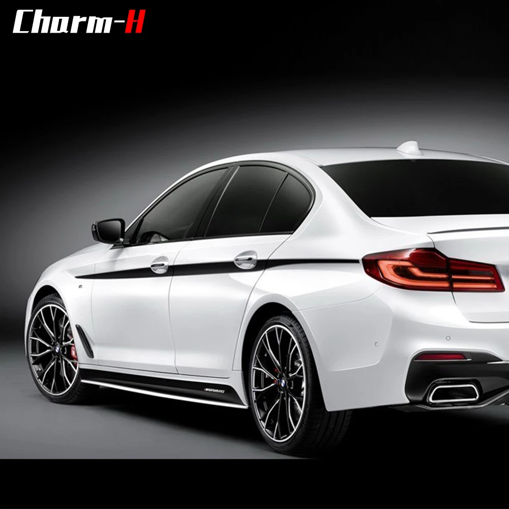 M производительность боковая юбка талия линия гонки полоски комплект виниловые