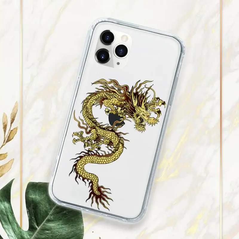 

Red Dragon Art Aesthetics Phone Case Transparent for iPhone 11 12 mini pro XS MAX 7 8 6 6S Plus X 5S SE 2020 XR