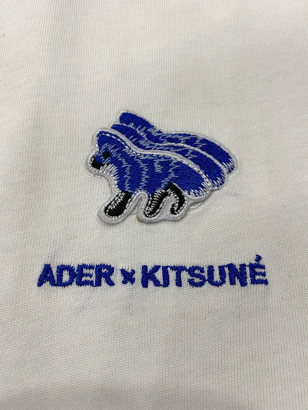 

2021 Summer New Style Adererror Chest Fox Embroidery T Shirt Men Women Couples Cotton Tees Ader Error x Kitsune T Shirt Men
