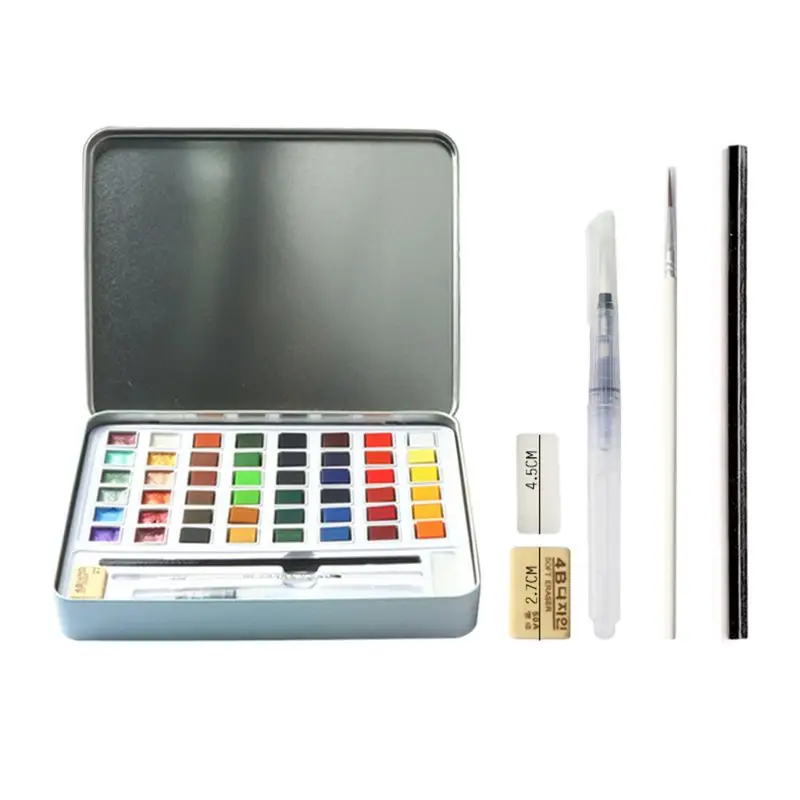 36/48 Цвета Твердые акварельные краски в наборе расписанные вручную красящий