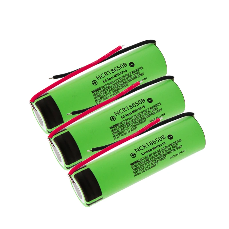 2020 100% New Original 18650 battery NCR18650B 3.7 v 3400 mah Lithium Rechargeable Battery For Flashlight batteries + wire | Электроника