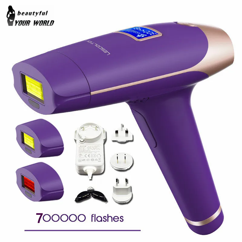 T009X-700000 pulses Lescolton IPL лазерный эпилятор для удаления волос с ЖК-дисплеем T009i лазерный постоянный триммер для бикини Электрический лазерный эпилятор - Цвет: T009X-700000 pulses