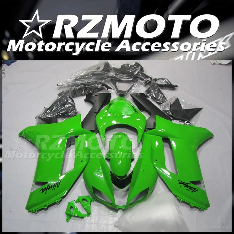 

Новый комплект обтекателей для мотоцикла ABS, подходит для kawasaki Ninja ZX6R 636 2007 2008 07 08 6R, цвет зеленый глянцевый