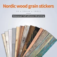 nordic wood grain self adhesive wallpaper kitchen floor stickers pvc removable contact paper vinyl film furniture renovation