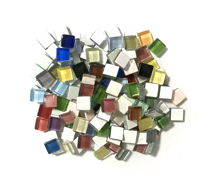 100 г (около шт) 1 см многоцветные квадратные мозаичные Стеклянные Плитки для