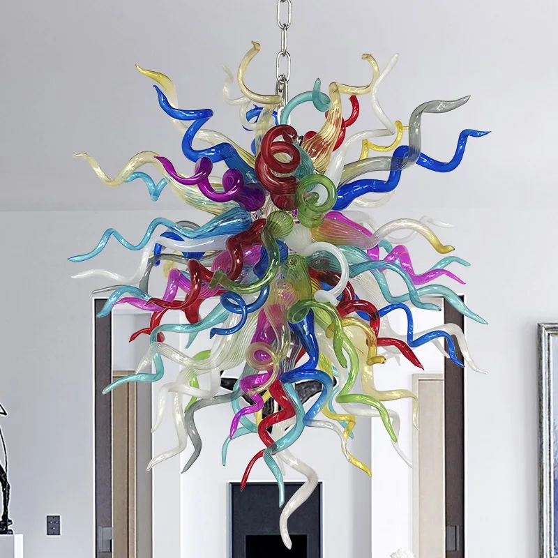 

Creative Colorful Chandelier Murano Glass Led Chandelier Lustre Chandelier Lighting Lamparas For Dining Room