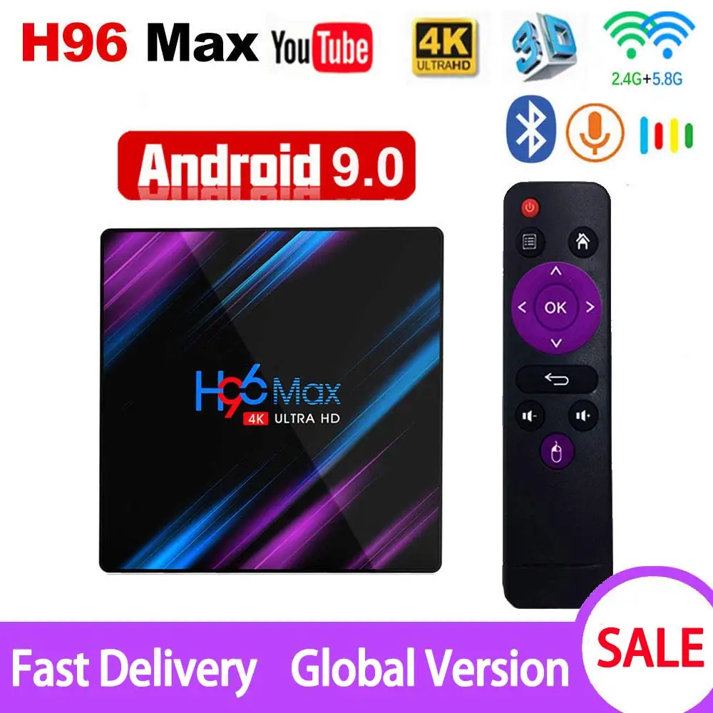 Vontar X96 мини Android ТВ-приставка Amlogic S905W четырехъядерный 2,4G WiFi X96mini Android 7,1 смарт-приставка 4K медиаплеер