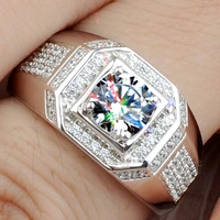 luxury fashion 925 standard sterling silver men engagement wedding love diamond ring size 6 10