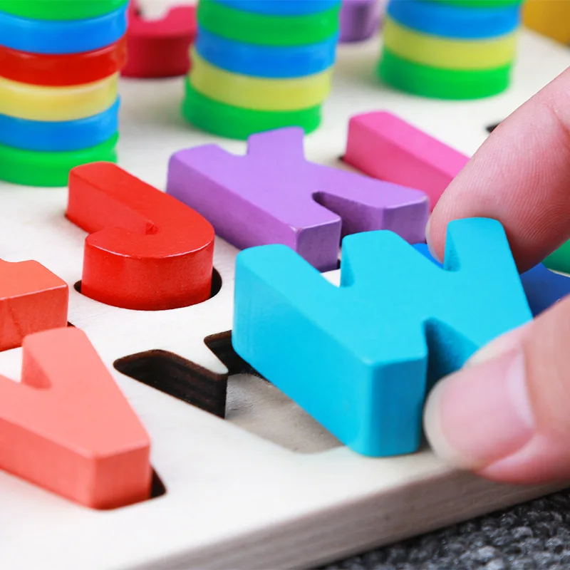 

Children's Toys Kids Digital letter Color Cognition Puzzle Baby Early Learning Building Blocks Montessori toys