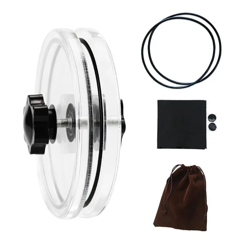 

Профессиональный очиститель для виниловых записей LP, защита для печати этикеток, водонепроницаемый акриловый инструмент для очистки с наб...