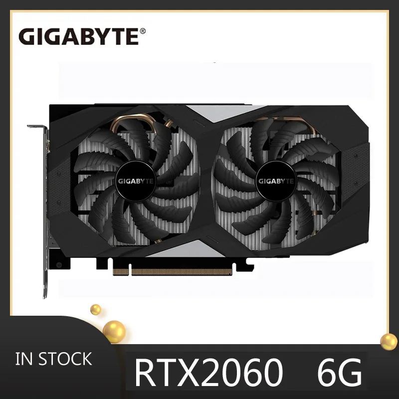 

Gigabyte RTX 2060 6g 192bit gddr6 500w nvidia geforce video card board graphics CARDS on the rx580 1070 gpu 1660 2070