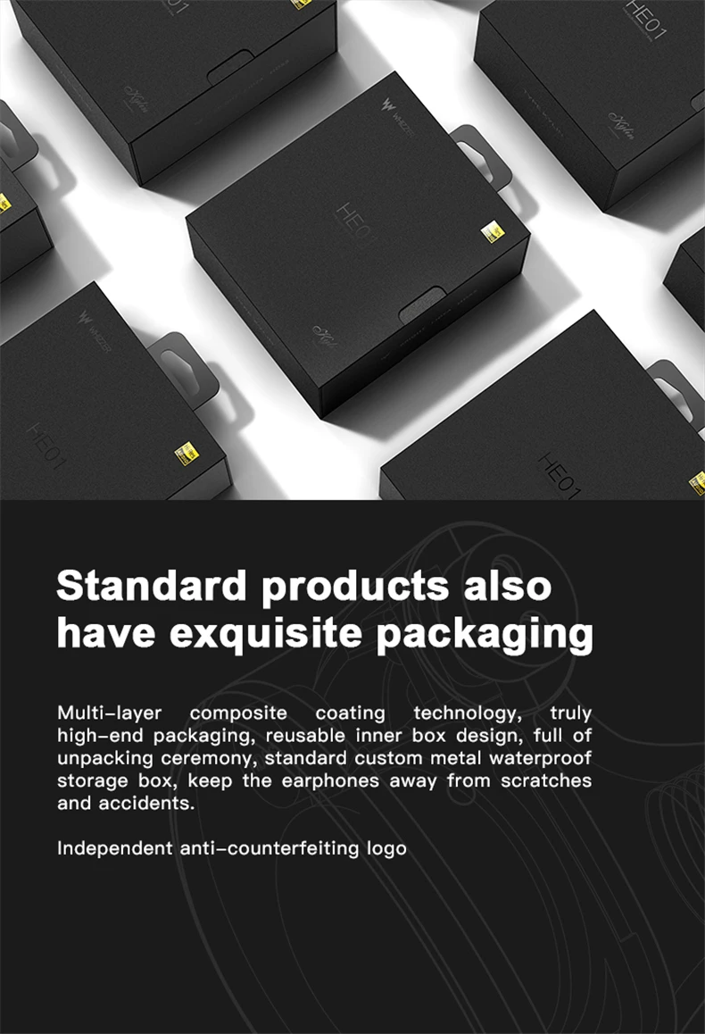 

Whizzer HI-Res Audio Kylin HE01 iem Earphone Headset HIFI Bass In Ear Monitor balance armature Earphones Noise Cancelling Earbu