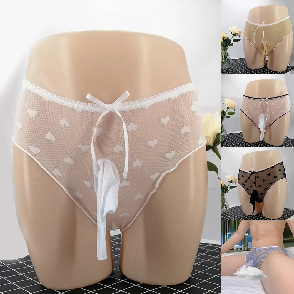 Прозрачное кружевное нижнее белье для женщин Соблазнительные трусики геев