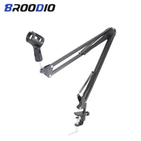 broodio k song microphone stand arm stand mic clip holder tripod for desktop microphone microphone parts 360 degrees adjustable