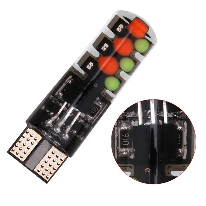 

1set T10 RGB LED W5W 194 5050 SMD Car Clearance Light Dome signal Reading Bulb 12V COB RGBW Auto Interior Light Atmosphere Lamps