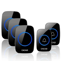 cacazi smart waterproof wireless doorbell led light touch button home security 60 chimes door call bell us eu uk plug 300m range