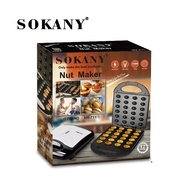 Sokany 711 электрическая грецкая машина для торта из нержавеющей стали 24 Отверстия