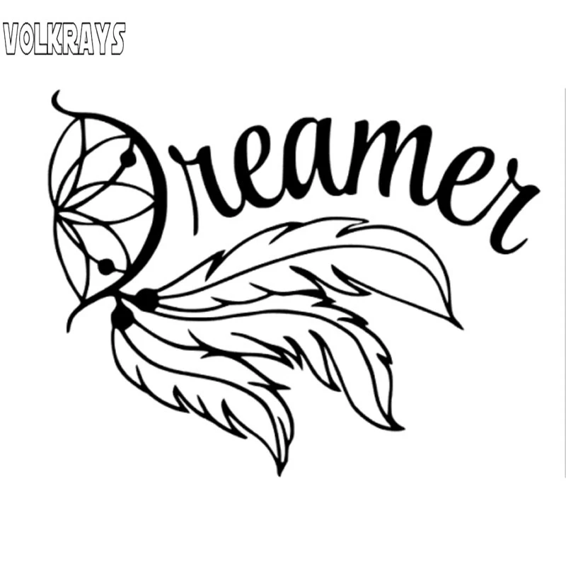 Модная Автомобильная наклейка Volkrays Dreamer перо Ловец снов аксессуары