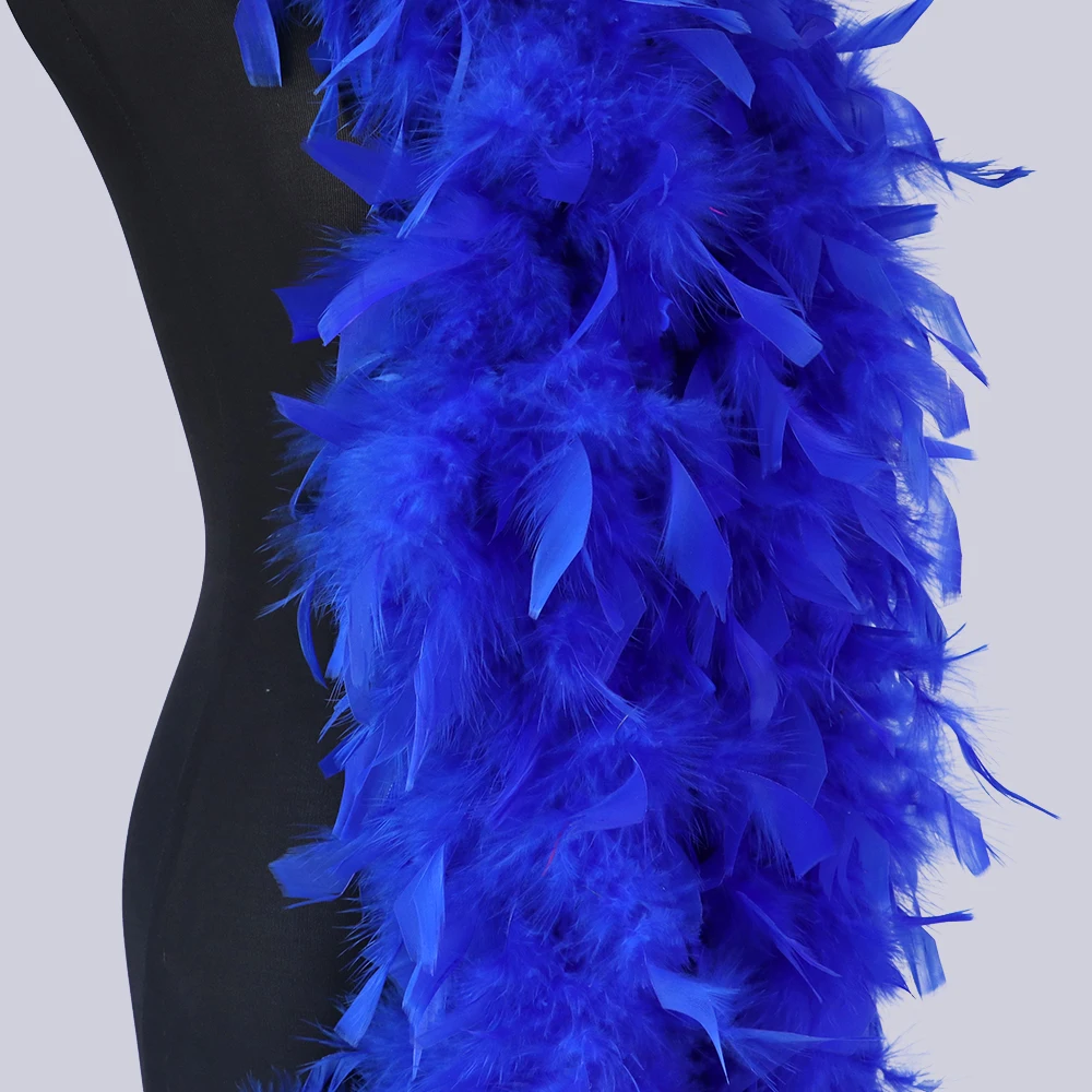 

Wholesale 3pcs 90 Grams Fluffy Turkey Feathers Boa Scarf Dye Colorful Feather Shawl for Festival Party Clothing Decor Accessory