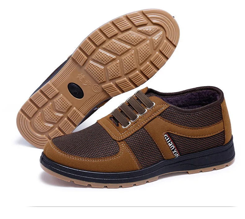 

Fashion Men Boots 2020 Men's Warm Fur Snow Boots Winter Casual Shoes High Quality Comfortable Men Warm Boots