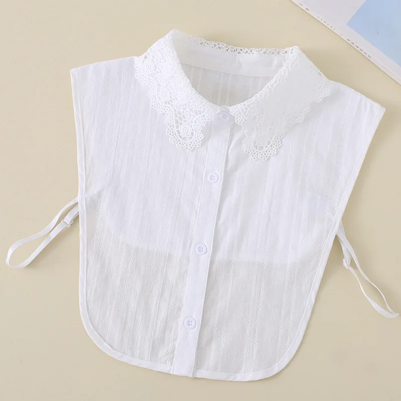 

New Fake Collar Children Lace Jacquard Shirt Chiffon Sweet Style Versatile Sweater Necklace Shirt Women Detachable