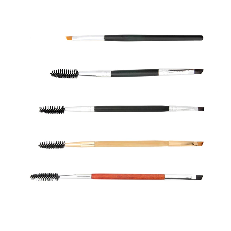 1 шт. одна Кисть для макияжа двойная кисть ресниц бровей деревянная ручка