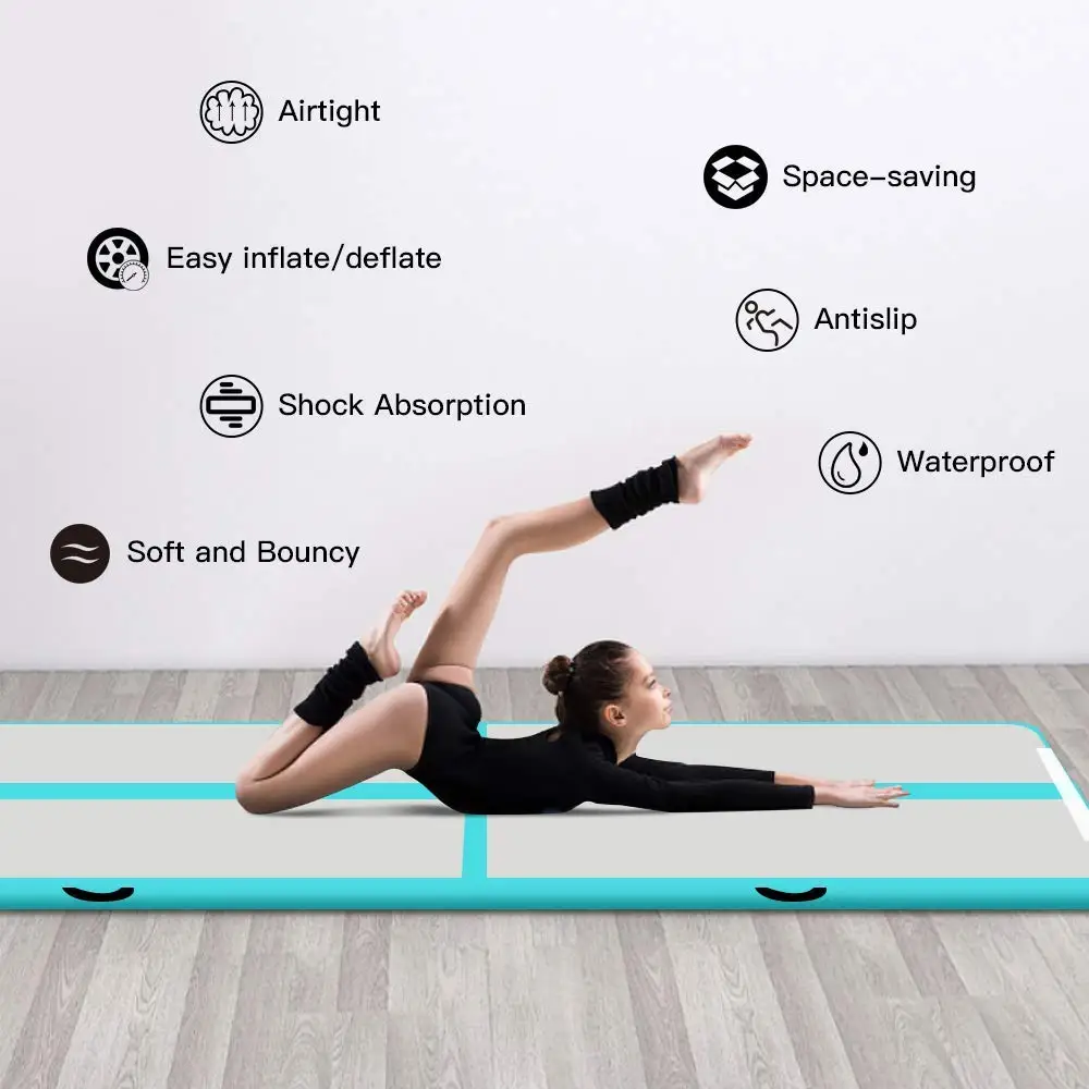 Цена Бесплатная доставка 8 м гимнастический воздушный трек воздушный Акробатический коврик воздушный трек надувной коврик DWF тренировка боевых ...