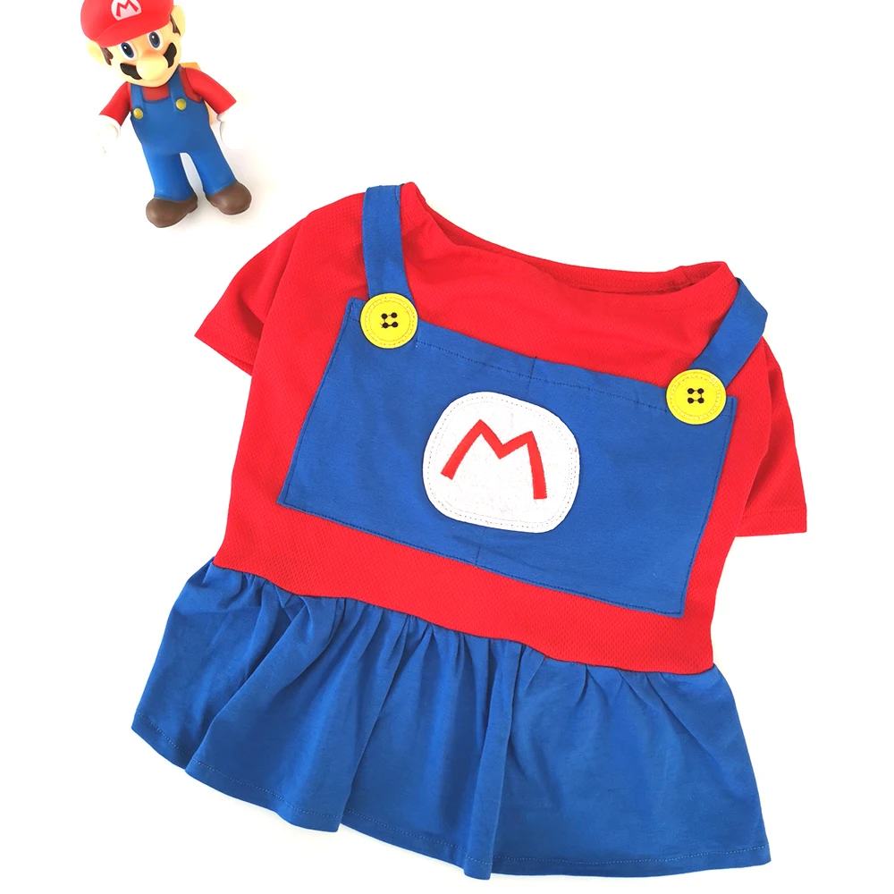 French Bulldog Clothes Dog For Small Big Summer Chihuahua Pug Super Mario Dogs Shirt Costume | Дом и сад