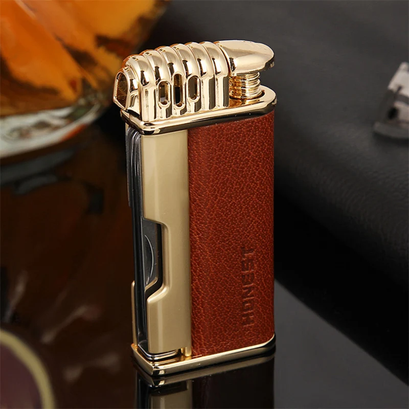 

Butane Lighter Men's Creative Lighter Daily Cigarette Lighter Fashion Leather High-end Lighter Men's Gadgets CN(Origin)