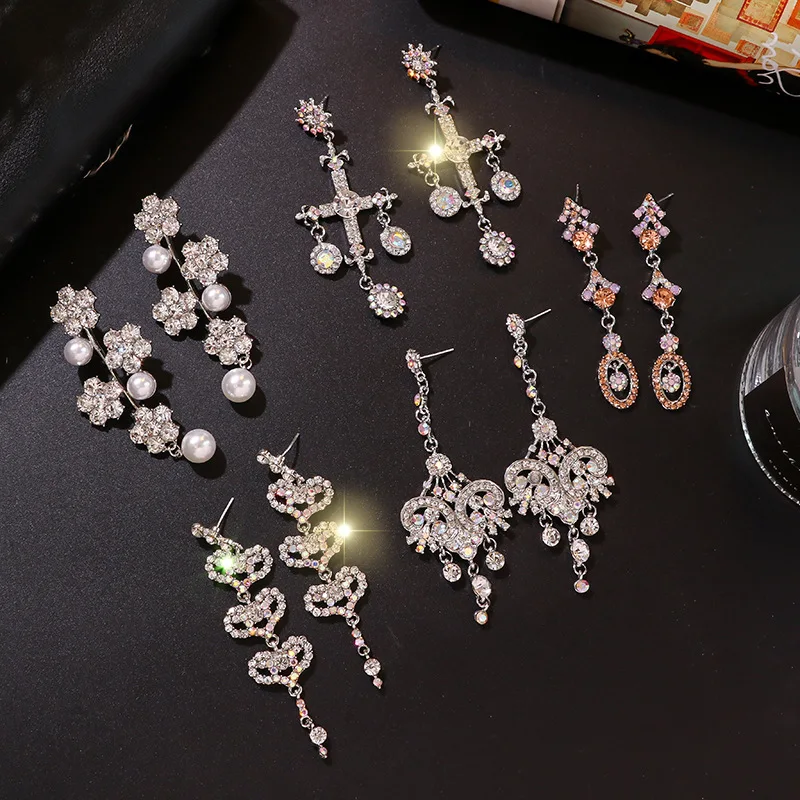 Роскошные преувеличенные серьги кресты для женщин новинка оптовая продажа