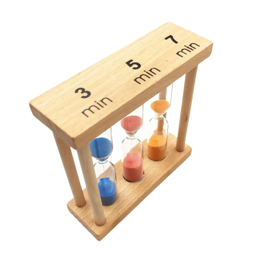 

3/ 5/ 7 Minutes Sand Timer for Multifunctional Hourglass For Cooking, Classroom, Children's Games, Yoga, Swimming (Square)