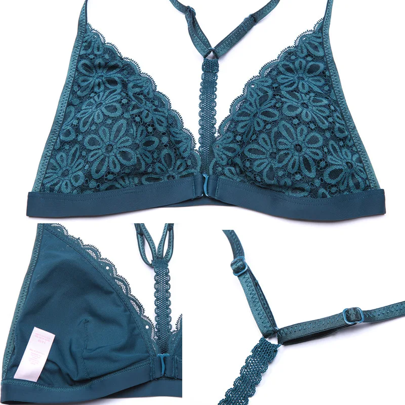 

Women Sexy Push Up Underwear Set Wire Free Bra Set Y-Straps Beauty Back Bra Sets Comfortable Breathable No Trace Lingerie