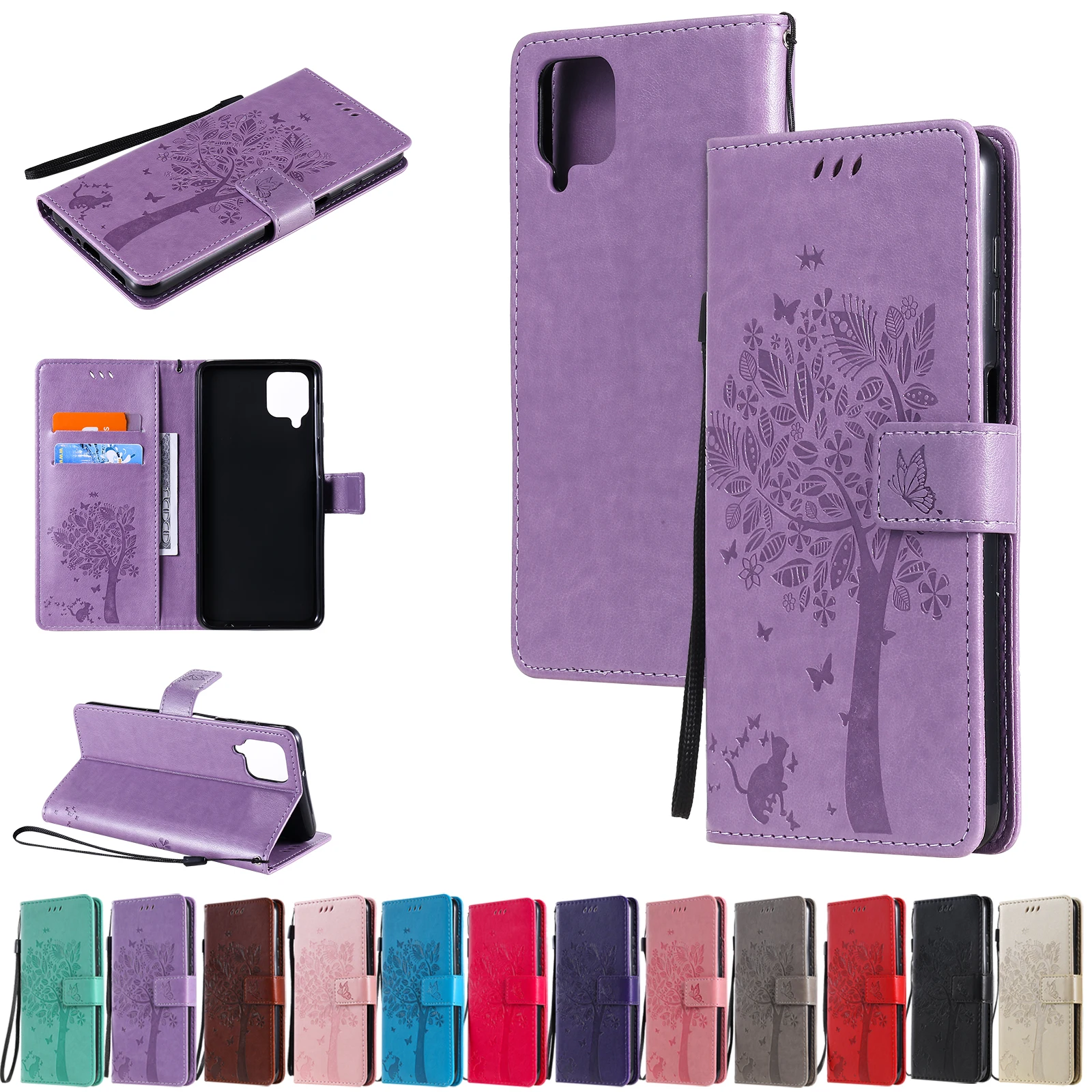 

Case For Samsung Galaxy A12 Cover Wallet Flip Case on For Samsung A 12 A125 SM-A125F Magnetic Leather Stand Phone Protective Bag