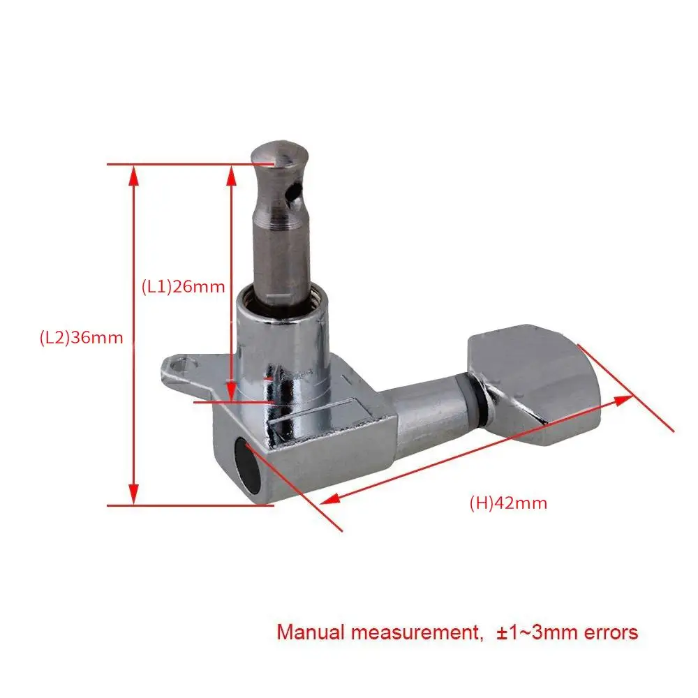 

3R+3L for Electric Electric Parts Tuning Peg Inline Chrome Round Head Acoustic Guitar Guitar Tuning Pegs Machine Heads Tuner