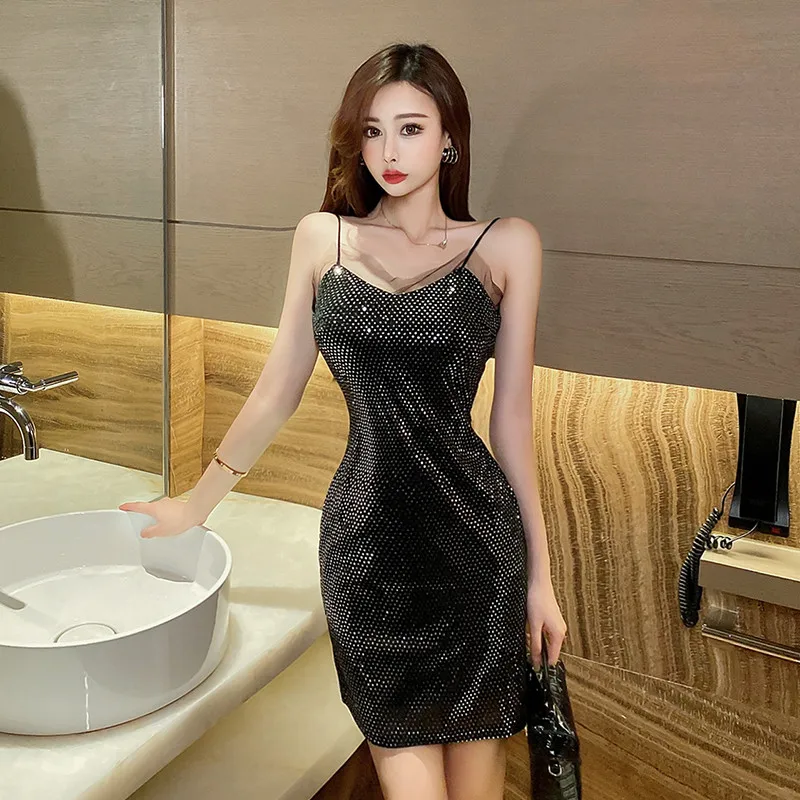 

Женское приталенное платье с блестками Real Shot, 2021