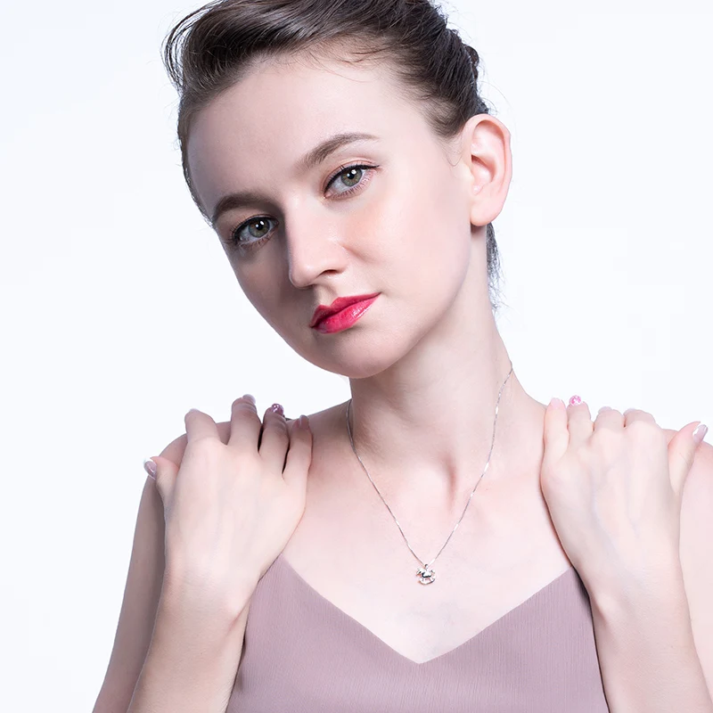 ORSA JEWELS S925 подвеска в форме карусели детский кулон с Каруселью с прозрачным AAAA Цирконом уникальные Простые Ювелирные изделия SN179