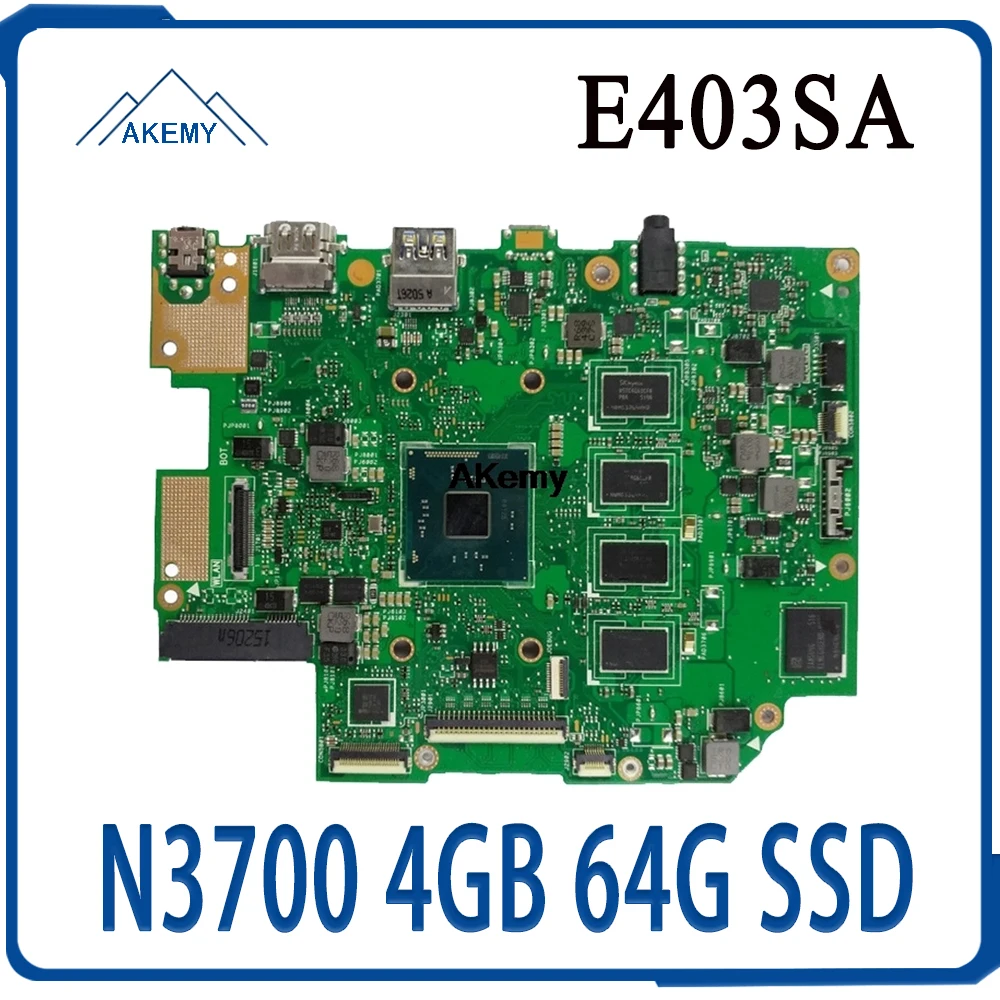 E403SA для For Asus материнская плата ноутбука E403S N3700 4 ядра 4G RAM 64G SSD Оригинал mothebroard | Материнские платы -1005001278662388