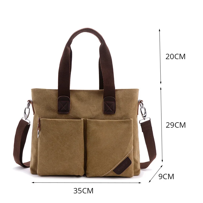 Мужской портфель винтажная Холщовая Сумка на плечо для мужчин сумка-мессенджер |