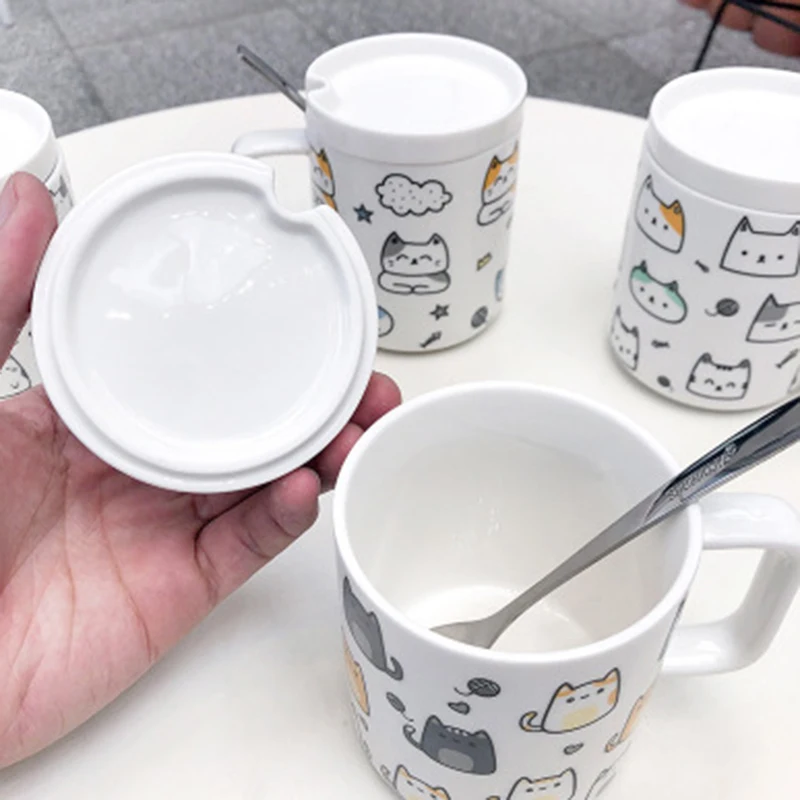 Новинка 1 шт. 400 мл Личность Творческая кошка Керамика чашки 4 вида стилей с милым