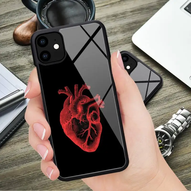 Чехол для телефона мозг сердце резиновый iPhone 13 12 11 Pro Max mini XS 6s 8 7 Plus X XR iphone чехлы