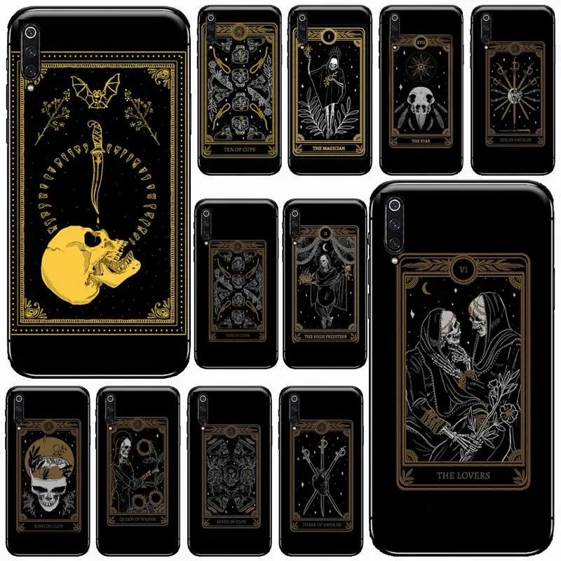 Чехол для телефона tarot с черным черепом Xiaomi Redmi 7 8 9t 6 9se k20 mi8 max3 lite 9 note 9s 10 pro |