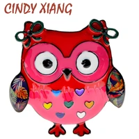 cindy xiang new cute colorful owl brooch pin for women fashion enamel animal brooches gift for kids party jewelry high quality