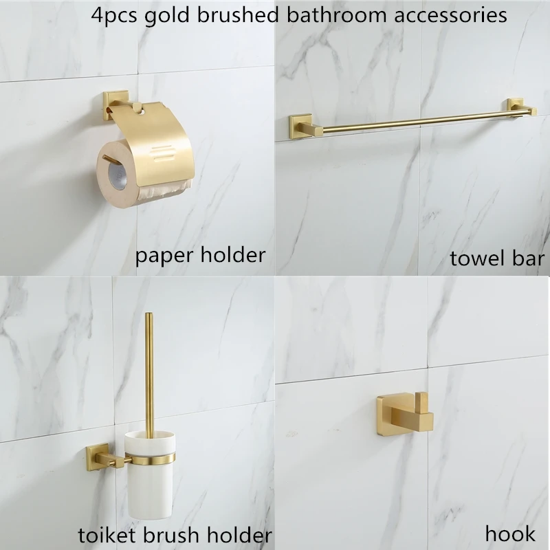 Хромированный набор аксессуаров для ванной комнаты из нержавеющей стали