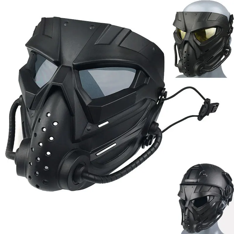 

Skull Face Full Cycling Masks Tactical Military PC Field CS Games Paintball Hunting Airsoft Mask Len Protections Multifunctional